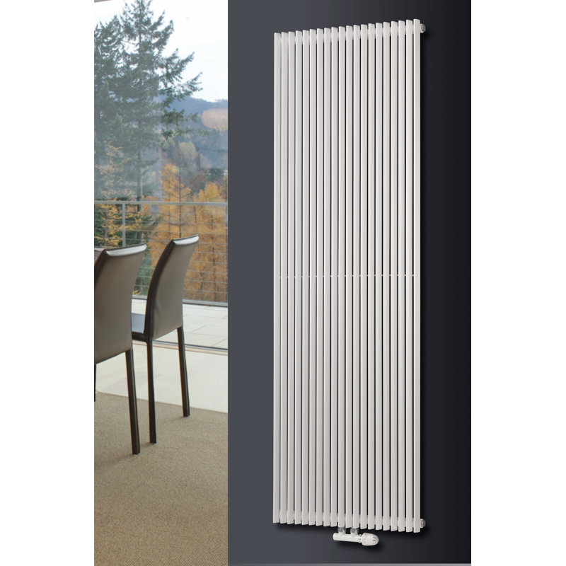 Andromeda Vertical Designer Radiator, White, 180 cm H x 30 cm W x 8.8 cm D