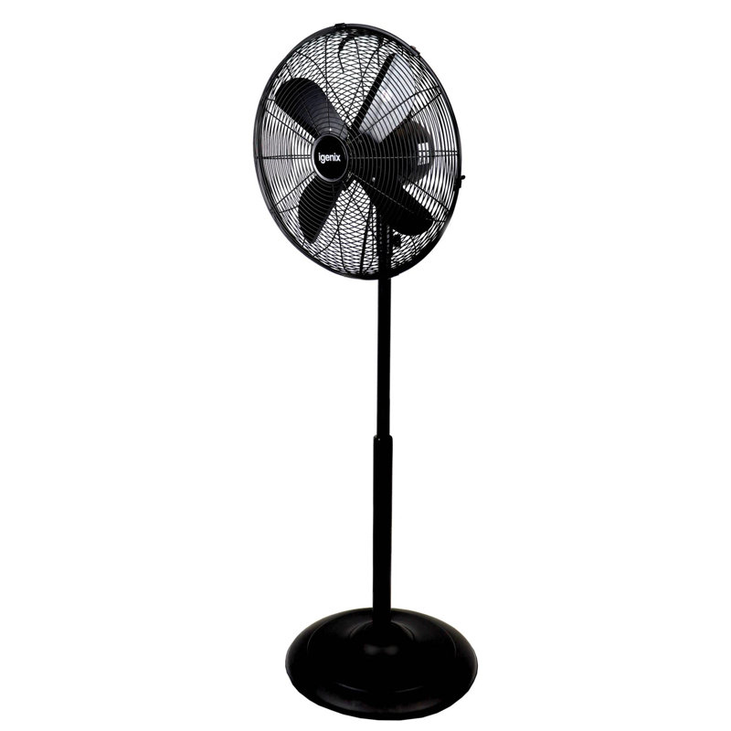 Igenix 16 Inch Pedestal Fan Chrome, Black