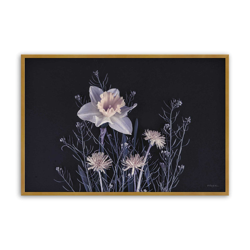 «Spring Gathering III» par Robin-Lee Vieira, reproduction d'art, 12 W x 8 H, Gold, Framed Print