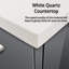 24 po L Meuble-lavabo gris foncé avec comptoir en quartz et miroir-1738414552