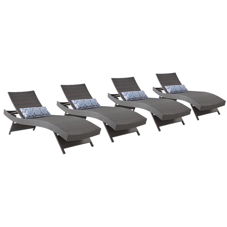 Ozellar Outdoor Chaise Lounge - Set Of 4
