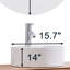 Lavabo vasque de salle de bain rond 15,7 "x 5,7"