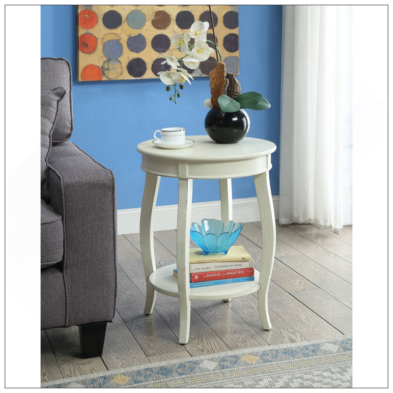 Table d'appoint Aberta, Blanc antique