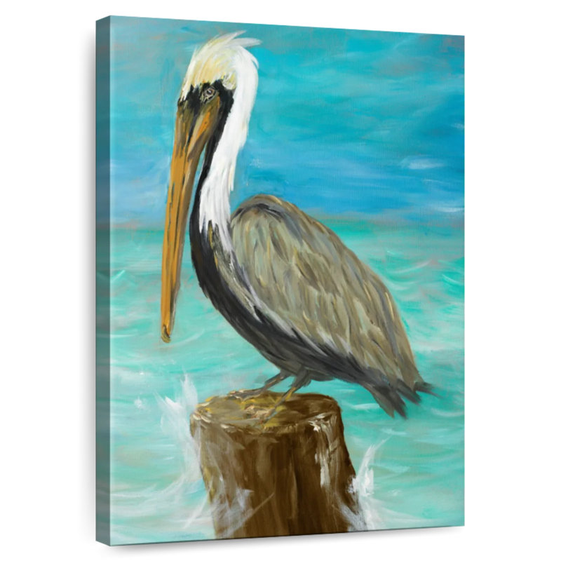 Brampt Single Pelican On Post, 24" H x 16" W