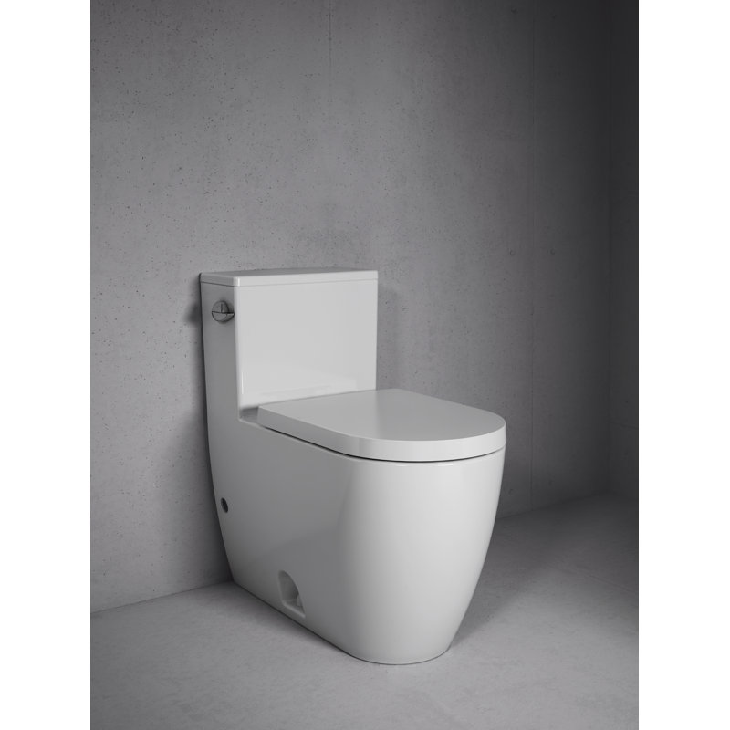 Toilette allongée une pièce 1,28 GPF (économe en eau) (siège non inclus), Côté gauche