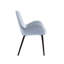 Chaise de salle à manger rembourrée moderne à accoudoirs courbés, chaise d'appoint en tissu texturé avec pieds en bois foncé, chaise de cuisine d'appoint confortable pour la salle à manger-129202971