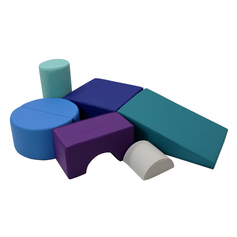 Contemporary Purple 6-Piece Soft Foam Play Climbing Set