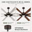 84 Inch Smart Ceiling Fan with Light, Alexa Control, Indoor Outdoor Ceiling Fan,Modern Quiet Fan with Oil Rubbed Bronze Finish
