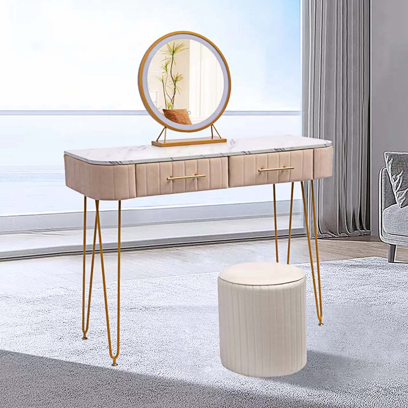 Miroir de plancher rond en métal Omaque
