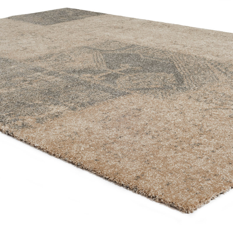 Tapis beige / brun Paske, 5 pi 3 po x 7 pi 7 po