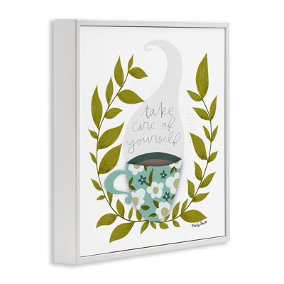 «Take Care with Relaxing Coffee», estampe numérique, design par Mandy Ford Art + Illustration