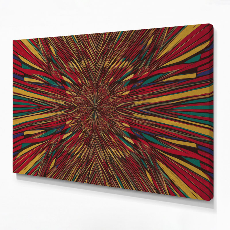 Art mural sur toile noir Op Art 41, H 12 po x l 18 po