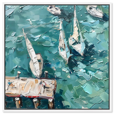 Docked Beach Coastal Inspired Wall Art by Art Remedy