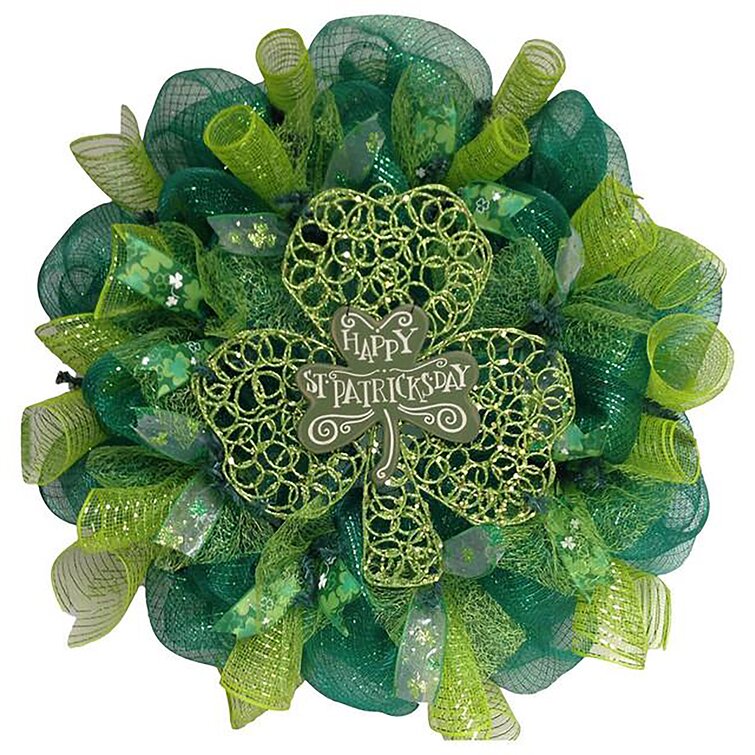 Small Assorted Color Creative Foam Cut-Outs - Assorted Green Four Leaf  Clover