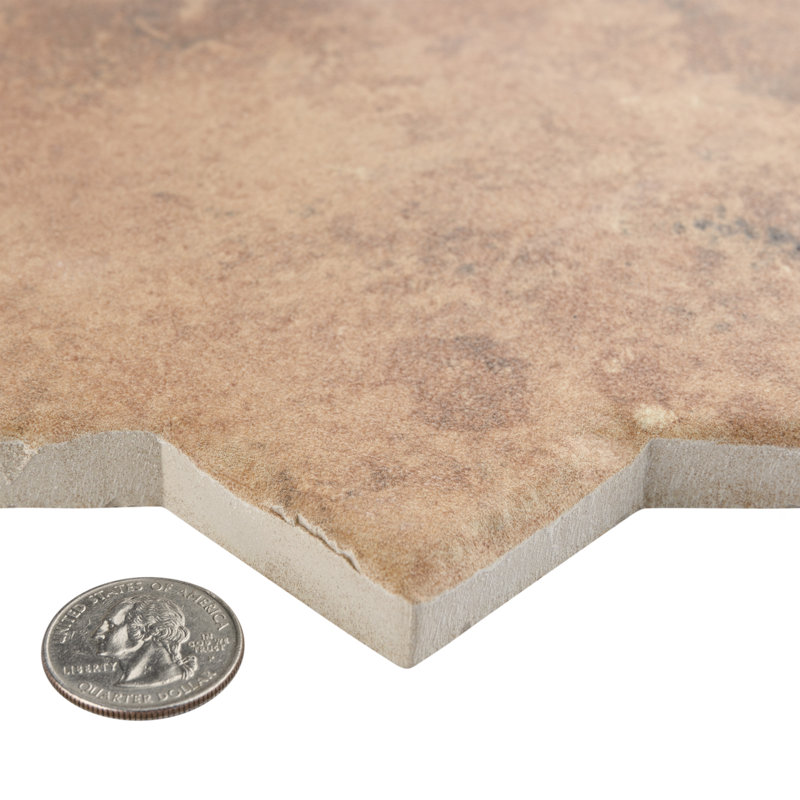 Tech Land Star & Cross Fire 6" x 12" Porcelain Singular Wall Floor Use Tile