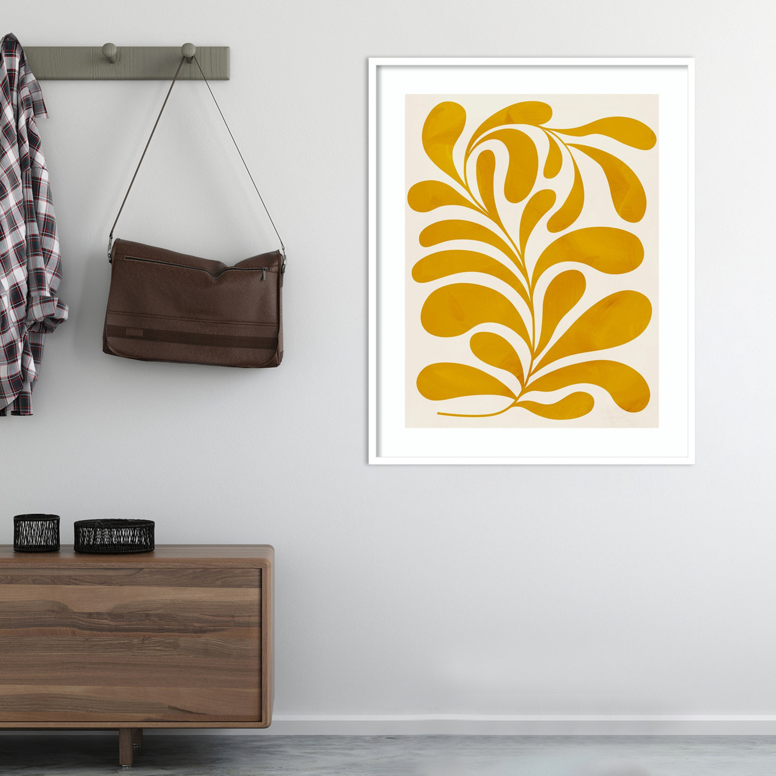Goldenrod II by Grace Popp, White, 41" H x 33" W x 1" D