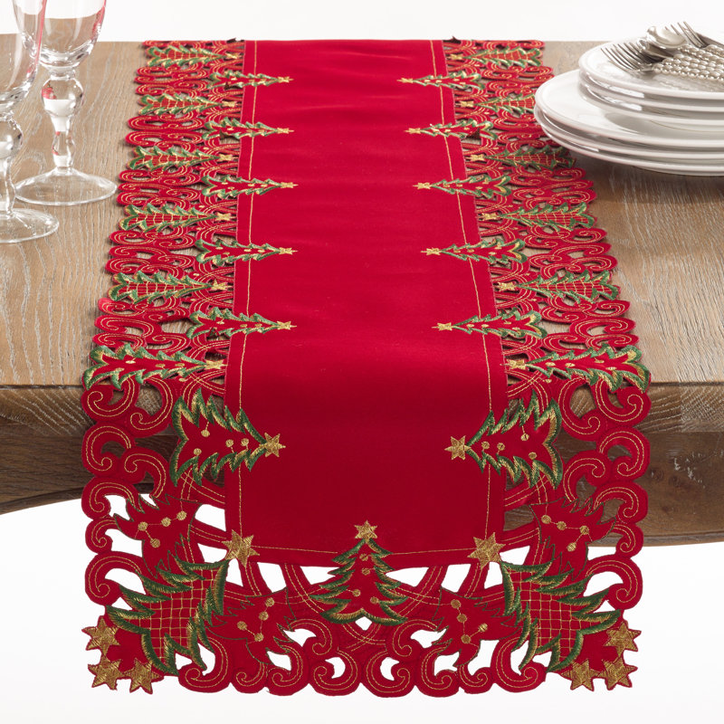 Commodore Table Runner, Red, 68" x 16"
