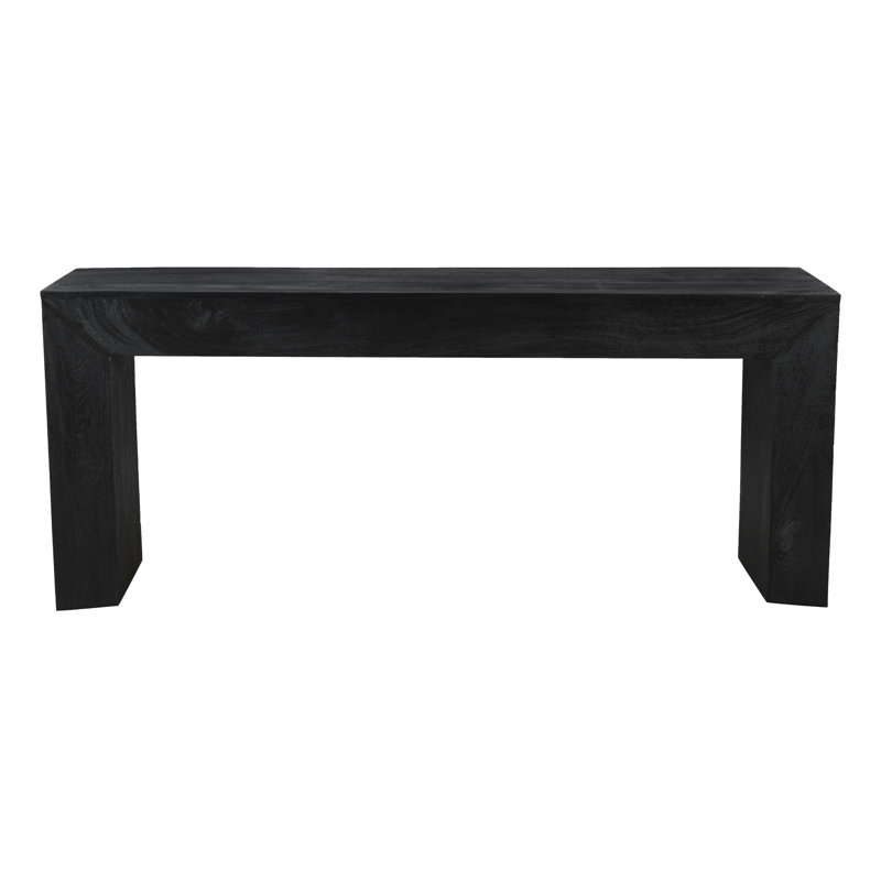 Console Felipe gris anthracite moderne sur bois de manguier massif
