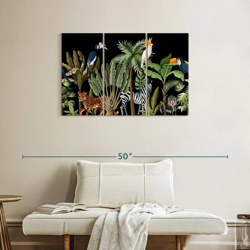 Faune de la forêt tropicale d'Alvord, H 24 po x l 38 po
