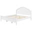 Lit plateforme très grand en bois avec tête et pied de lit, blanc (heure d’arrivée prévue: 7,7)-539677594-539677592