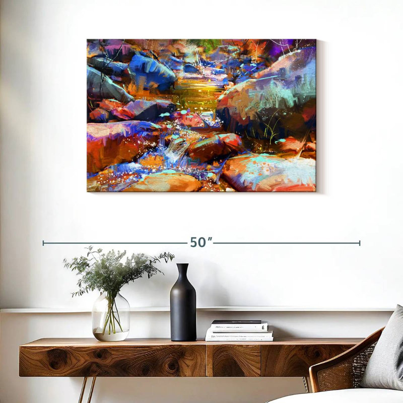 Avery Vibrant Wilderness Stream, 24" H x 36" W