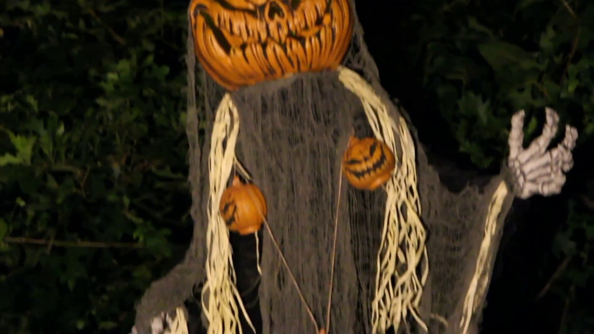 Haunted Hill Farm 80 In. Life-Size Poseable Pumpkin Scarecrow