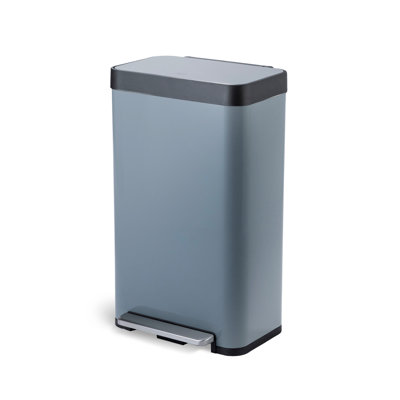 Poubelle de cuisine en acier inoxydable de 19 gallons avec couvercle à fermeture en douceur Home Zone Living