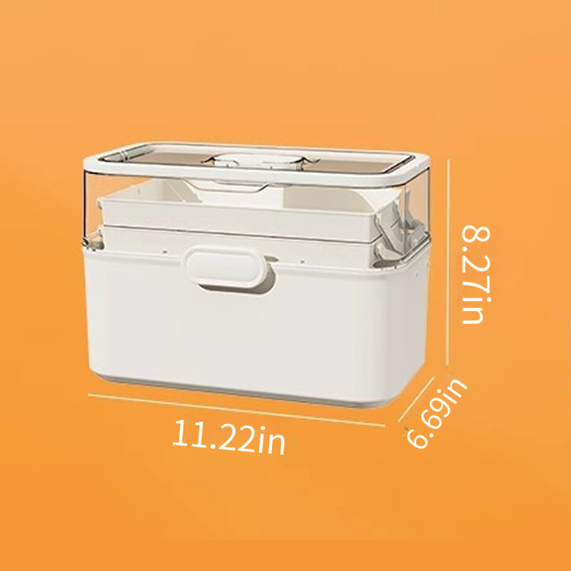 Large Portable Medicine Box Moisture-Proof Visual For Home And Travel