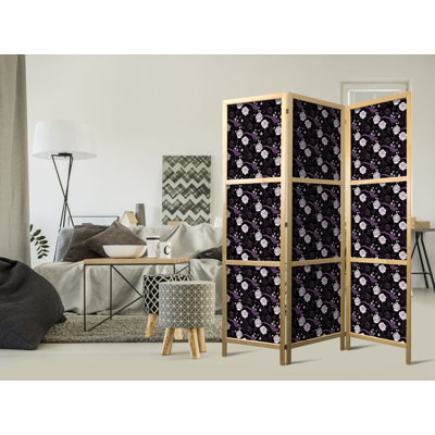 171cm H Solid Wood Folding Room Divider