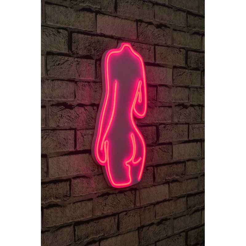 Flexible Pink LED Neon Strip Light, 8W-10W per Meter | Waterproof IP67, 12V DC, 12.6 x 16.5 x 0.8 inches | 600 Lumens, 3500K | Built-in Wall Hanging System, On/Off Switch | Perfect for Home Decor & Events