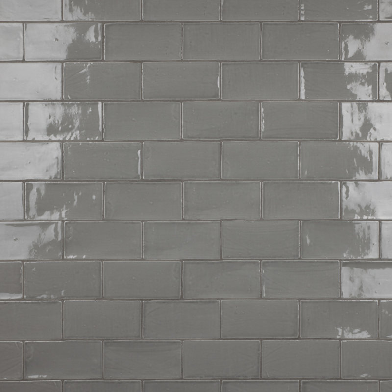 Chester Series 3" x 6" Ceramic Subway Wall Tile in Grey