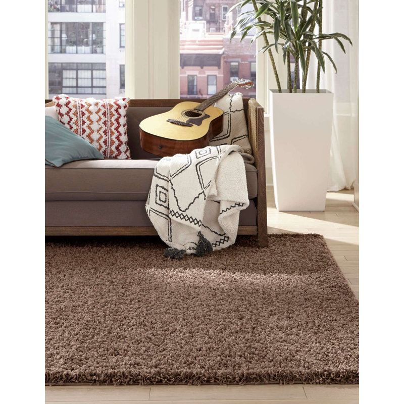 Tapis brun sablonneux Rodolphe, Carré 7 pi 10 po