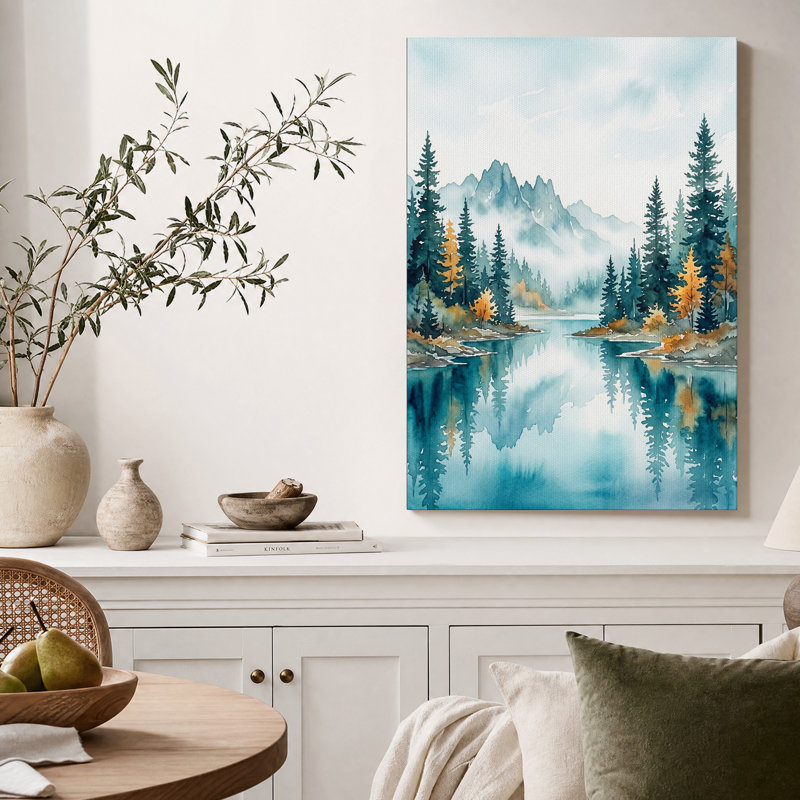 Art mural sur toile Misty Mountain, H 48 po x l 36 po