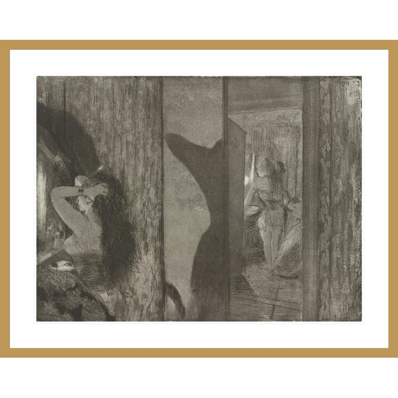 Actrices dans leurs vestiaires (Loges d'actrices) par Edgar Degas, impression giclée encadrée, H 33,14 po x l 41,5 po