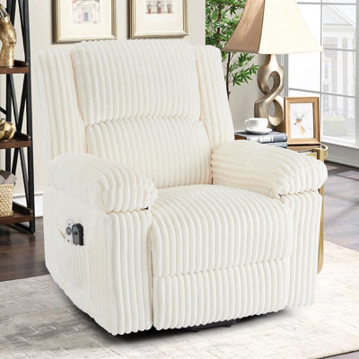 Fauteuil releveur électrique – Chauffage et massage, fauteuil releveur électrique moelleux avec assise rembourrée, soutien lombaire et accoudoirs, conçu pour les personnes âgées et les personnes à mobilité réduite.