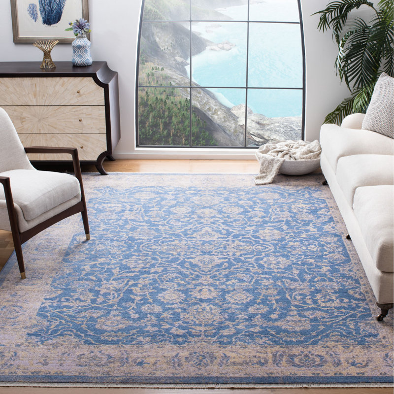 Tapis oriental bleu Marview, Rectangle 10 pi x 13 pi