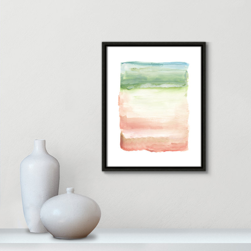 Skye I - cadre flottant, reproduction d'art sur toile, Toile Espresso, H 15,5 po x l 12,5 po x P 2 po