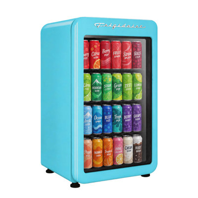 Frigidaire 102 Can Capacity Beverage Cooler, 3.3 Cu. Ft./95 Litre Mini Fridge with Glass Door