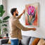 Magenta Tulip Botanical 1 Piece Wrapped Canvas Wall Art-827588565-827588560