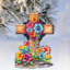 Ornements en bois de Pâques en forme de croix florale par Debrekht