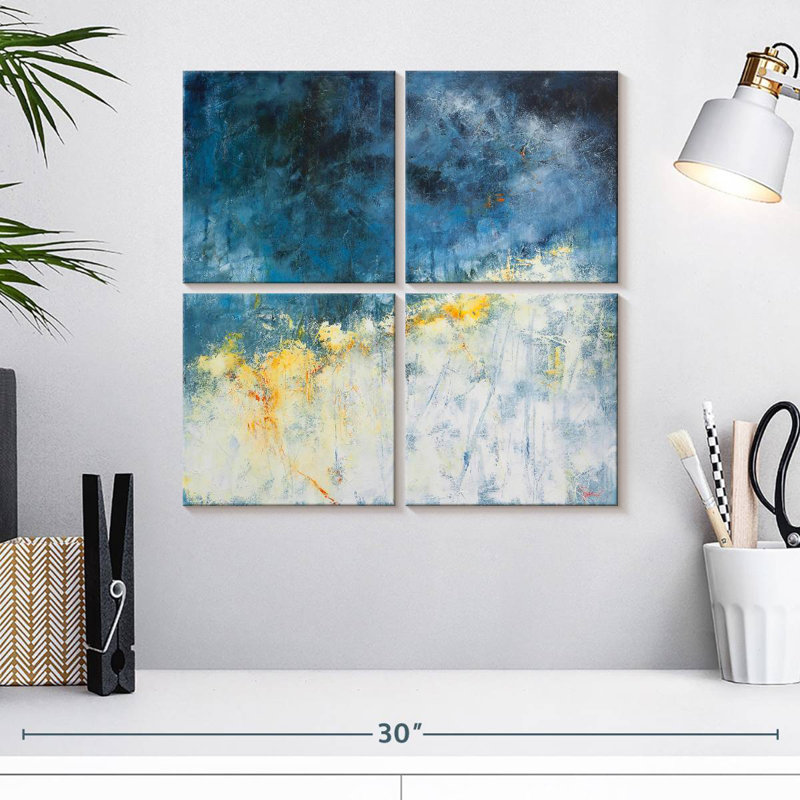 Yellow Bloom, 18" H x 18" W