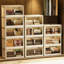 Armoire de rangement latérale pliante large, bacs de rangement pliables avec porte magnétique, armoire de rangement en plastique avec roues, organisateurs de placard et contenants de rangement-575825537