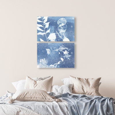 Faded Poetry Set Floral & Botanical Canvas Print by Oliver Gal, Black Frame, 15 x 10