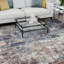 Tapis bleu marine / beige / gris à motif abstrait Sascha-2136736785