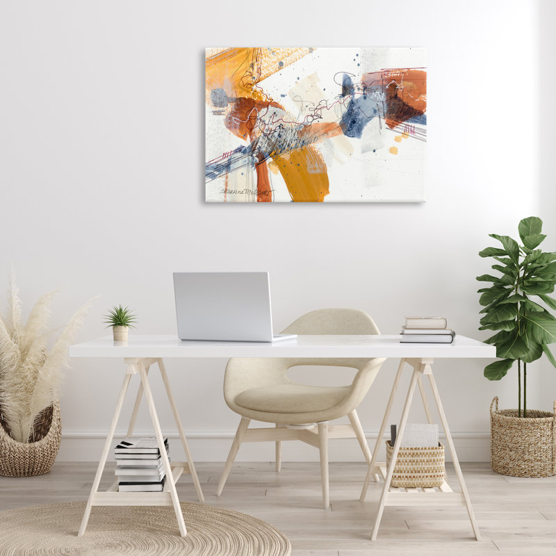 «Sandy Beaches Abstraction», art mural par Suzanne McCourt, H 24 po x l 36 po