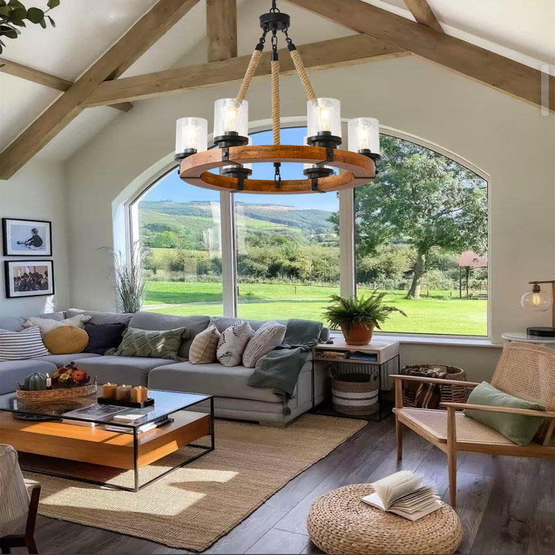 Lustre Rustic Wagon Wheel