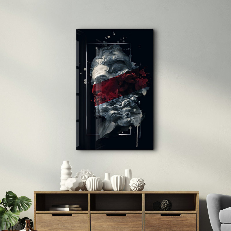 Élégante peinture murale en verre trempé de 13,8 po x 21,7 po | 100% verre trempé, épaisseur: 0,16 pouce | Imprimé UV pour des couleurs éclatantes | Parfait pour la décoration intérieure, le salon et les espaces de bureau