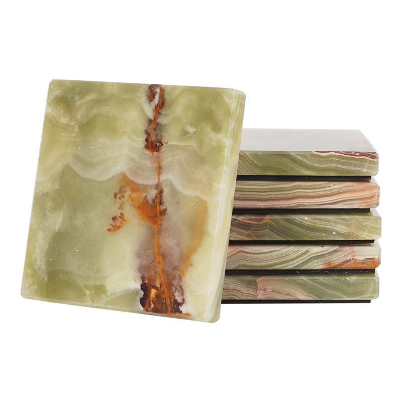 Marble Square 6 Piece Coaster Set