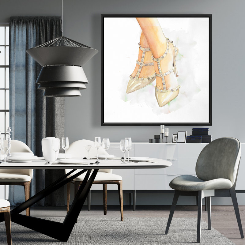 Studded High Heels Print On Canvas