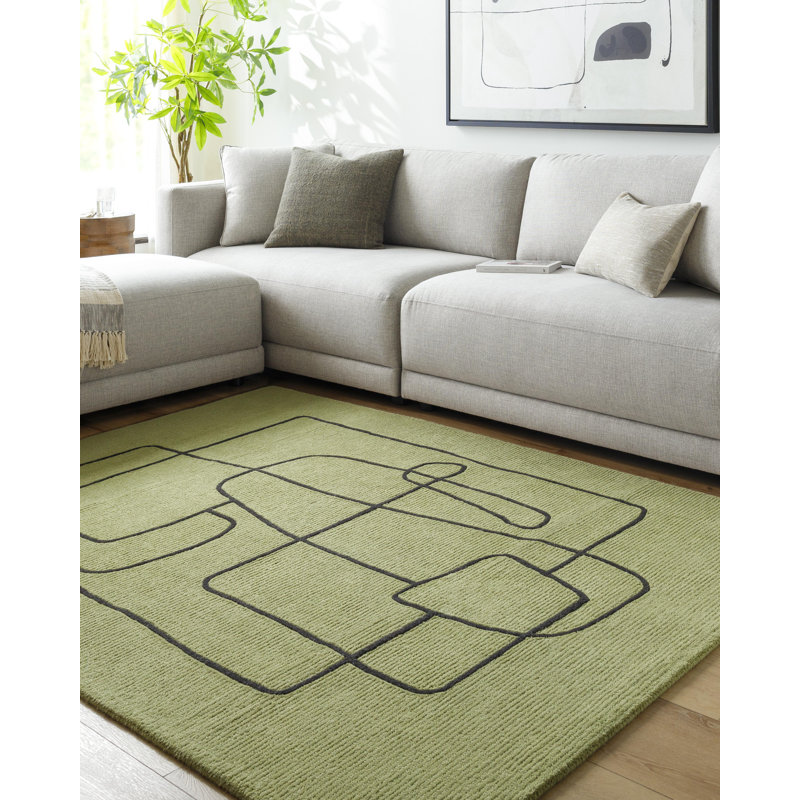 Jaykwon Modern Hand Tufted Area Rug, Rectangle 5' x 7'6"